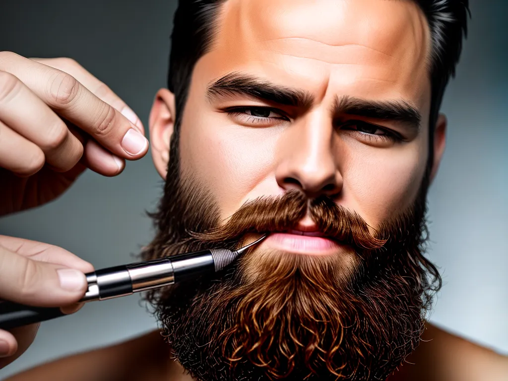 Fotos como usar minoxidil na barba