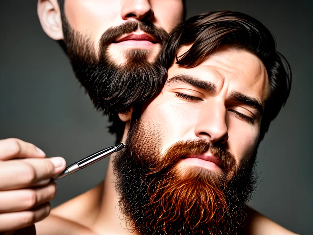 Imagens como usar minoxidil na barba