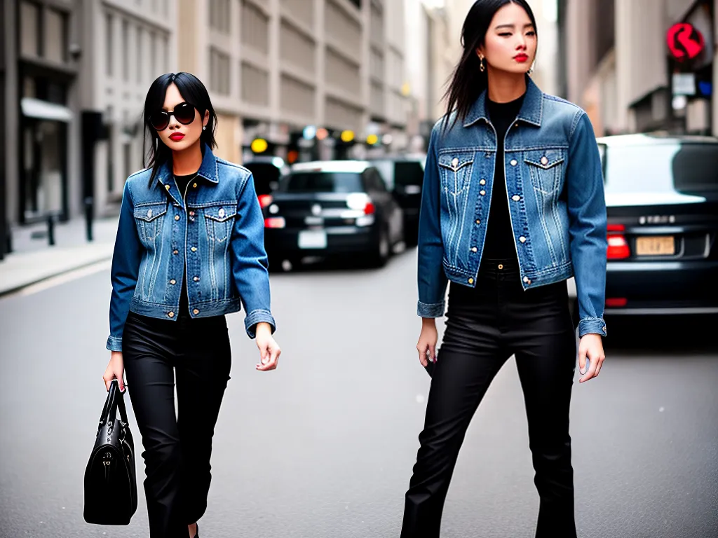 Imagens jaqueta jeans e calca preta 1