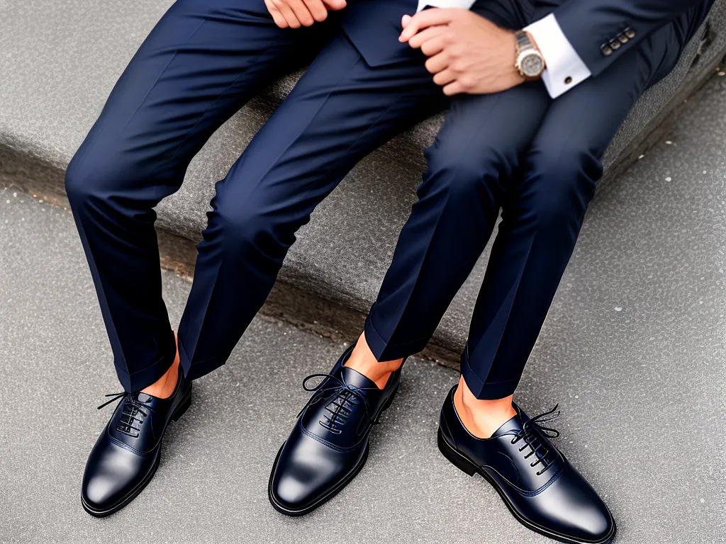 fotografia calca sarja com sapato social