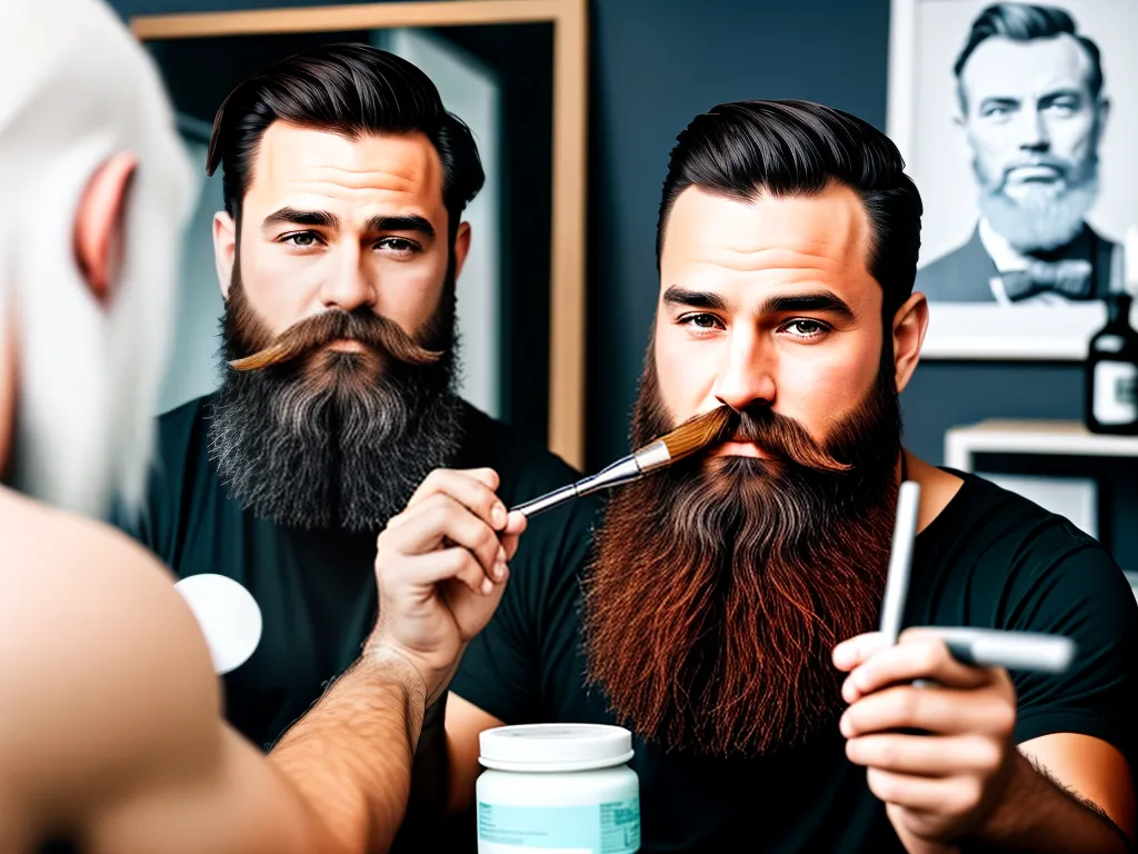 Colorindo a Barba: Dicas e Tendências 3 ilustracao A arte de colorir a barba dicas e tendencias