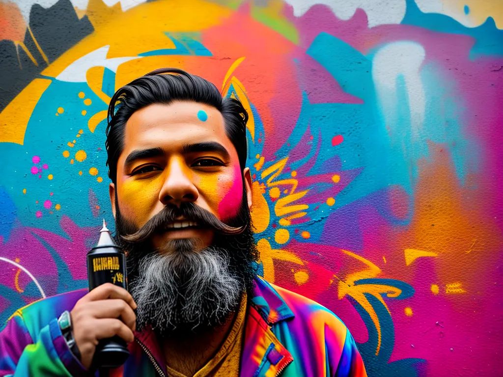 Barbas na Arte Urbana: Influência e Expressão 3 ilustracao A influencia das barbas na arte de rua e no grafite
