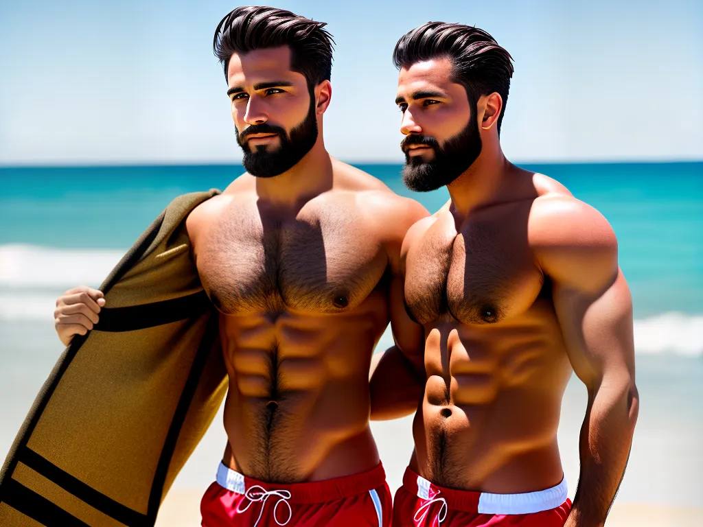 Barbas na Moda Praia: Tendência Masculina 3 ilustracao Barbas e a industria da moda praia