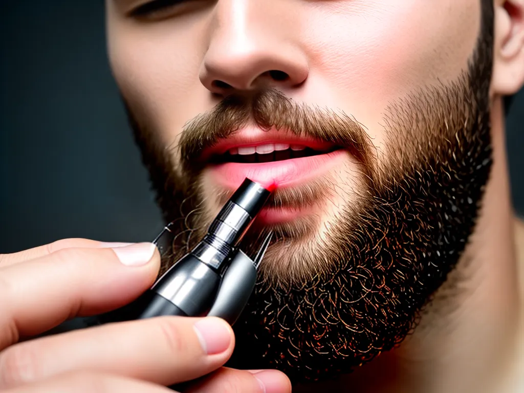 ilustracao como usar minoxidil na barba