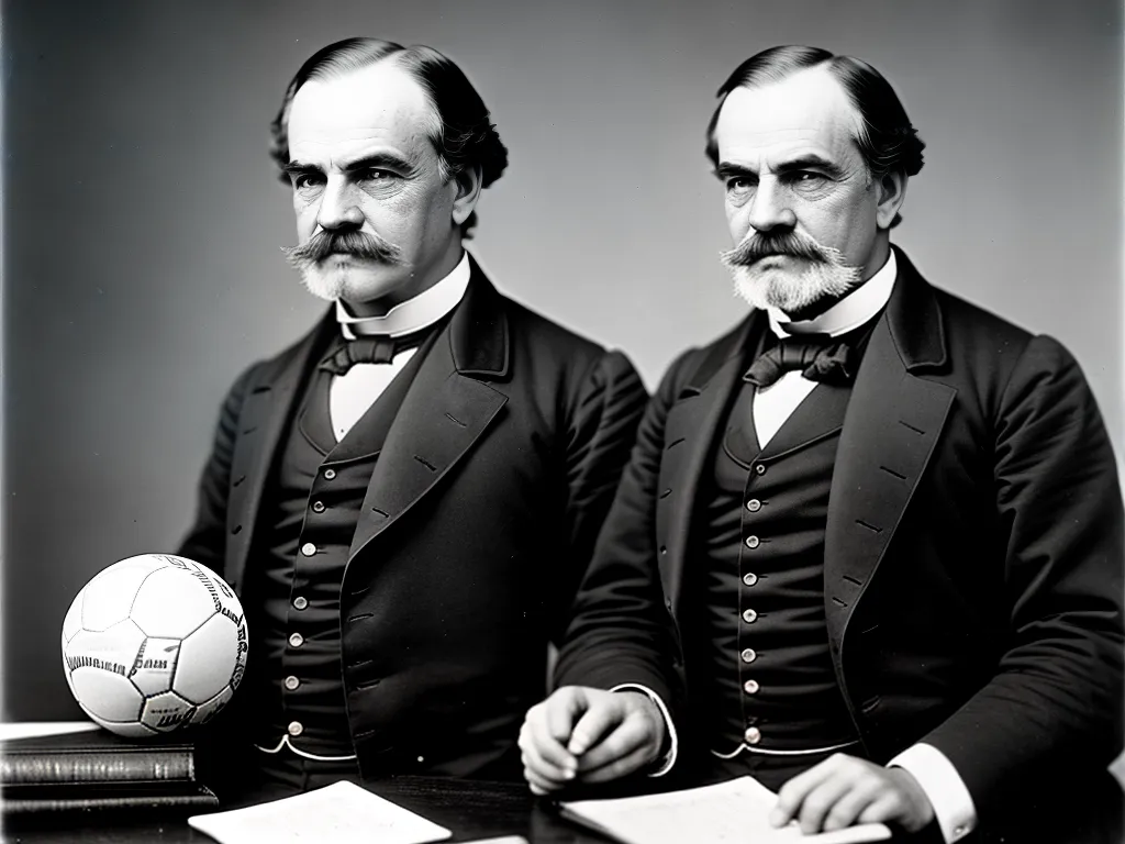 Descobrindo o Criador do Futebol. 3 ilustracao inventor do futebol