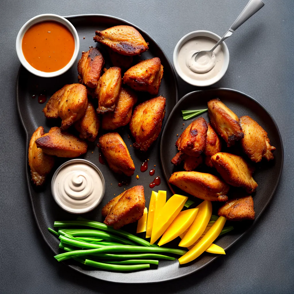 Fotos asa frango crocante molhos salada