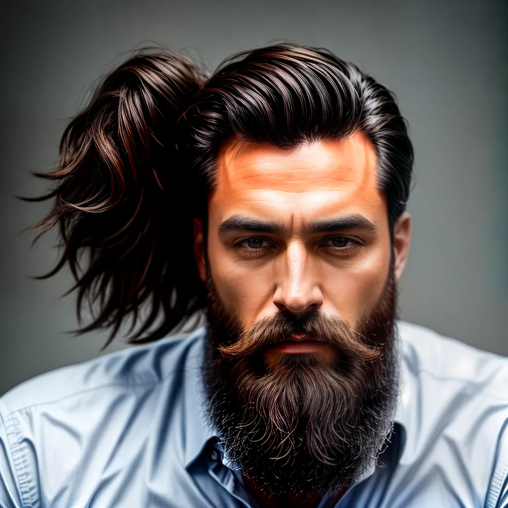 Fotos barbudo estilo confianca espelho