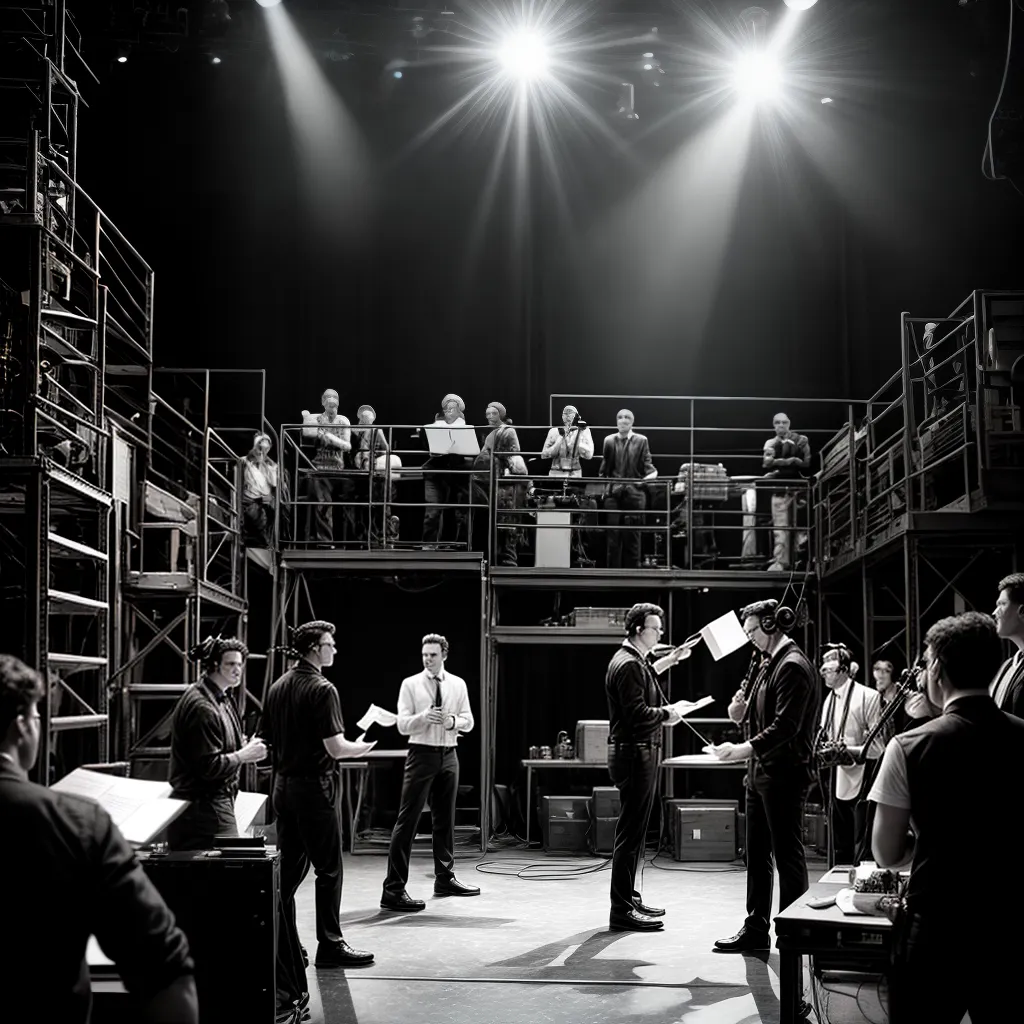 Fotos bastidores teatro atores producao notas