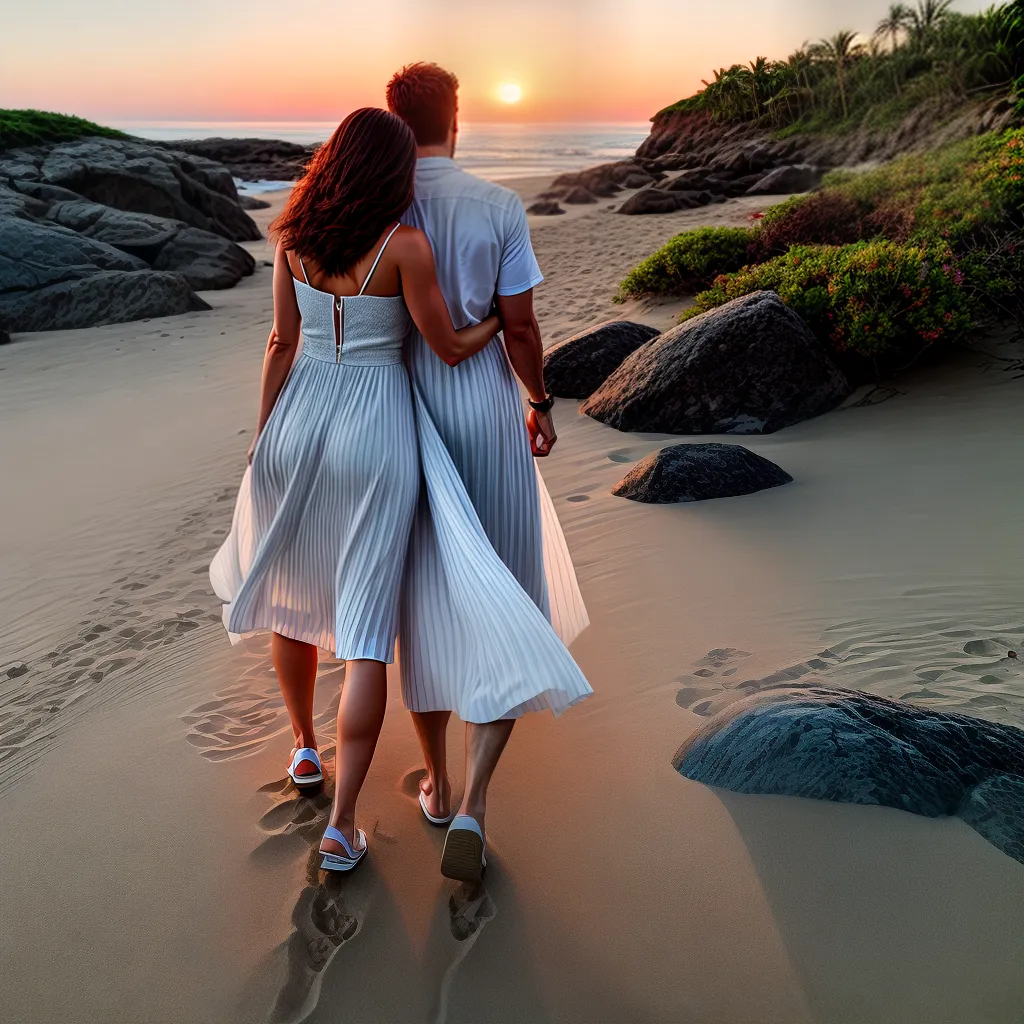 Como demonstrar carinho em um relacionamento amoroso. 2 Fotos casal maos praia por do sol 4