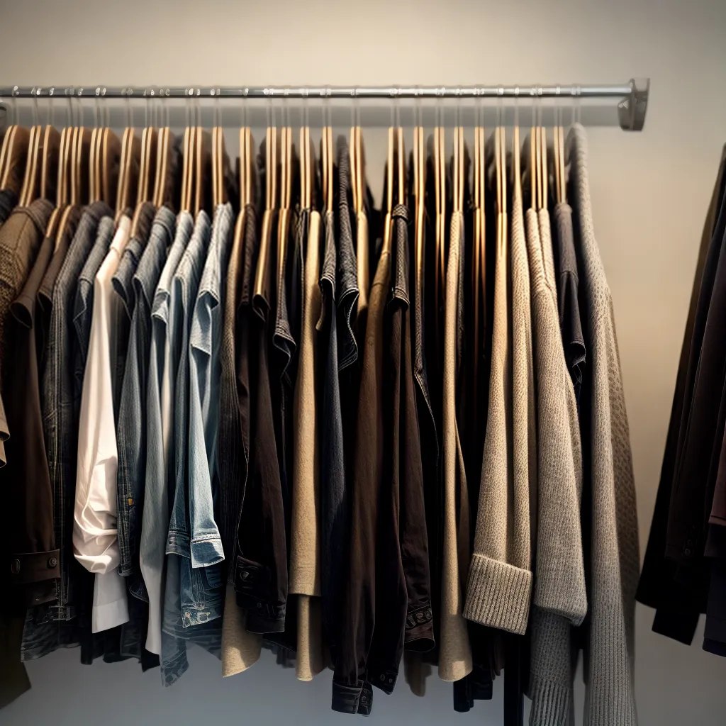 Fotos closet minimalista organizado elegante