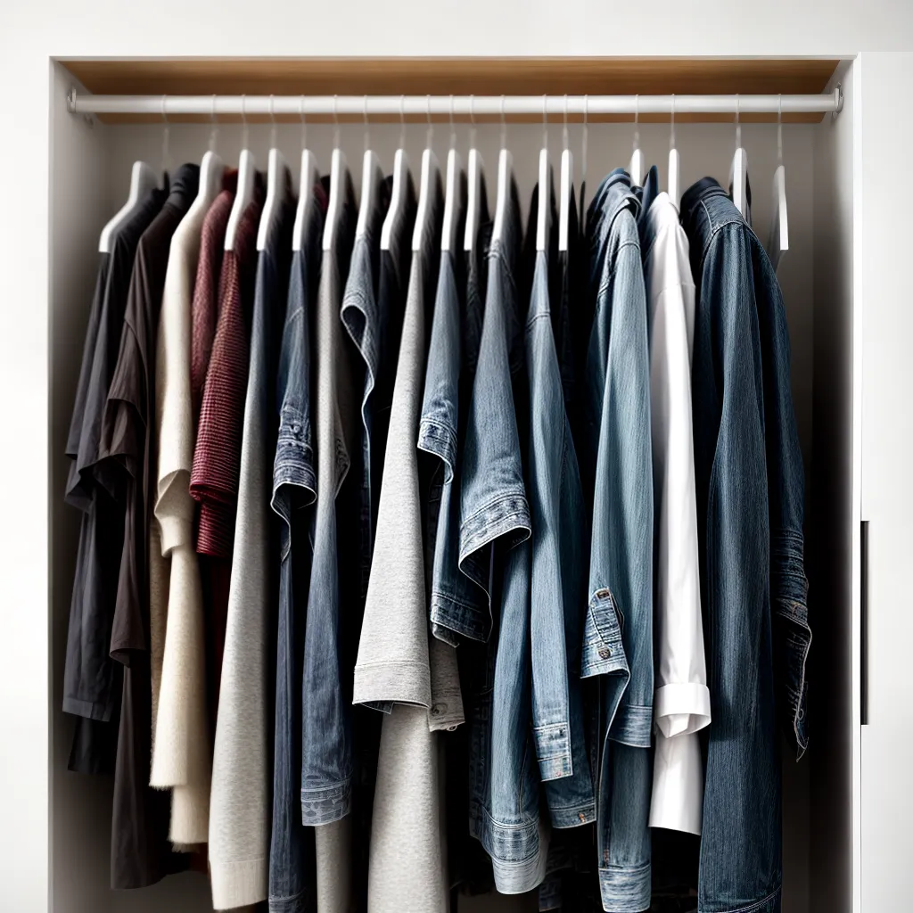 Fotos closet minimalista organizado neutro