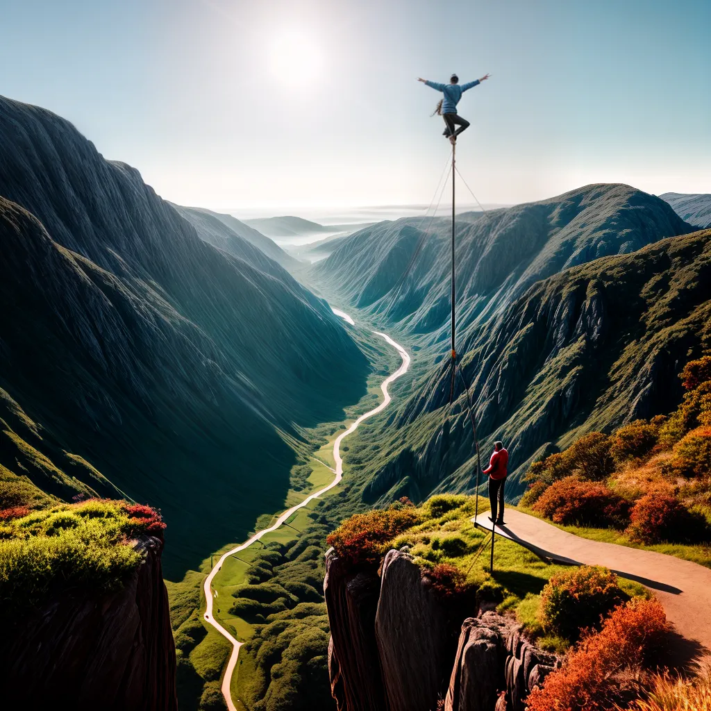 Fotos equilibrio caminho paisagem altura