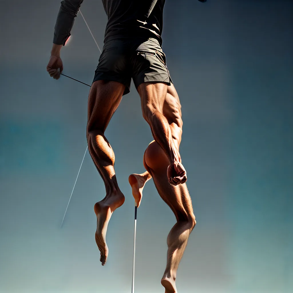 Fotos equilibrio saude homem corda