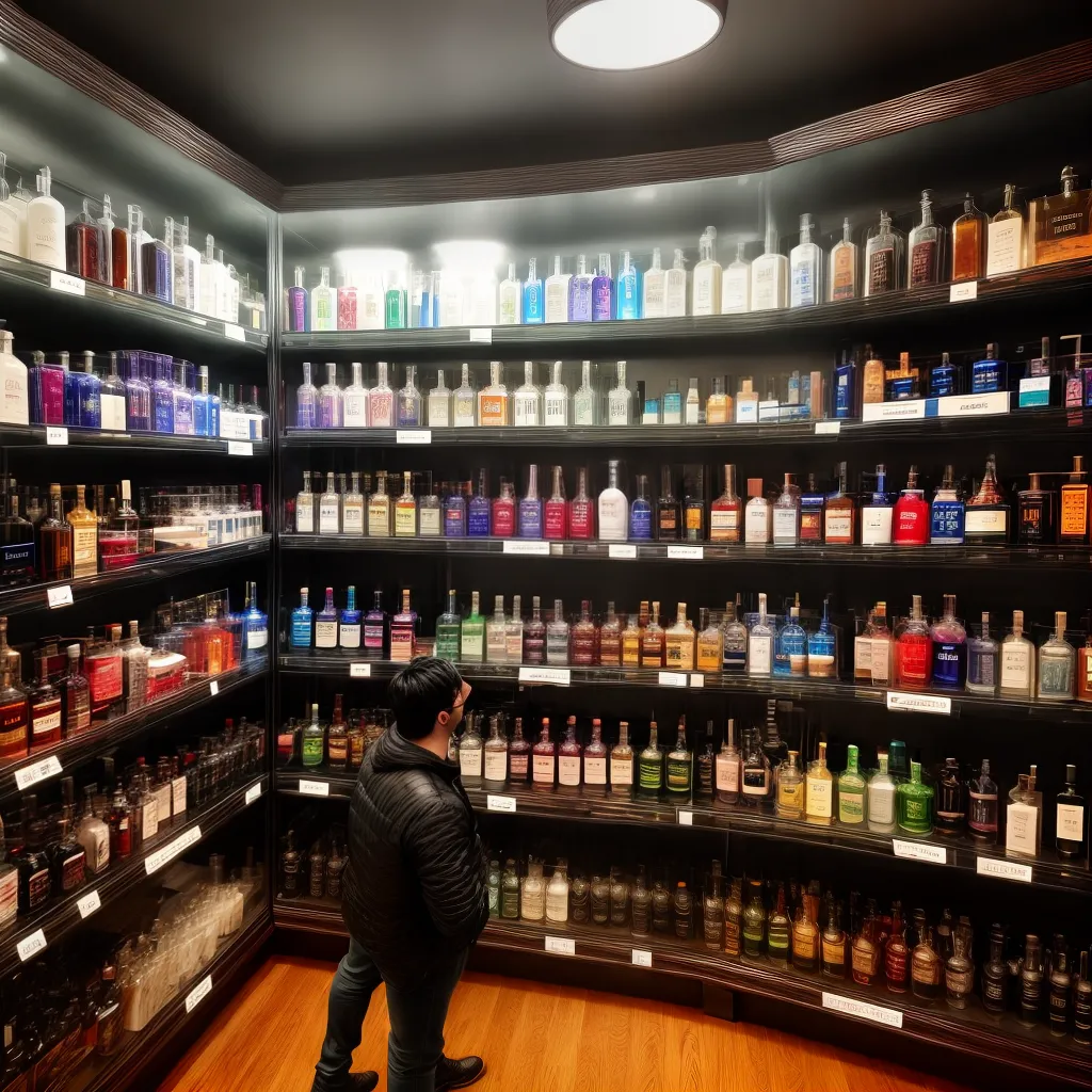 Fotos escolha perfume prateleira pensativo