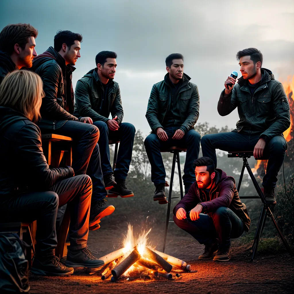 Contador de histórias: como cativar seu público. 3 Fotos fogueira contador historia ouvintes