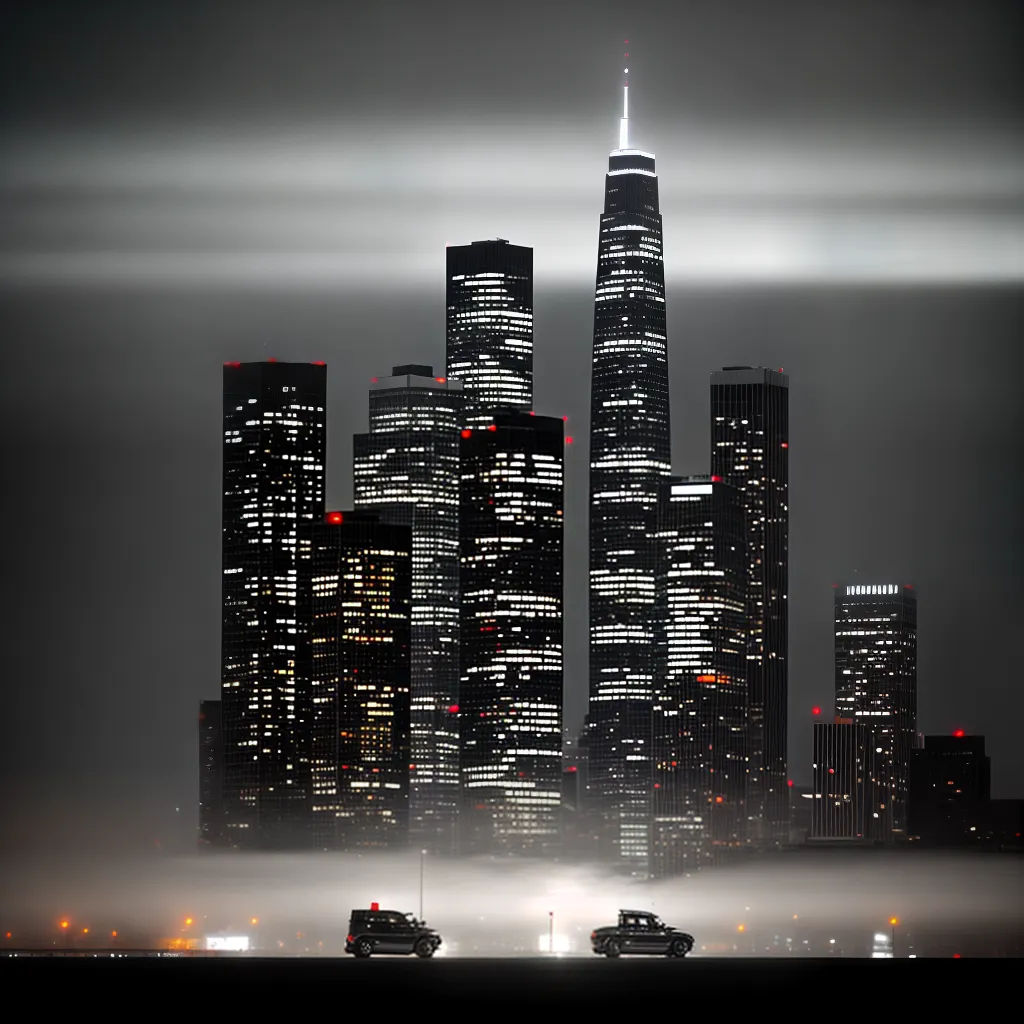 Fotos foto cidade noturna preto branco