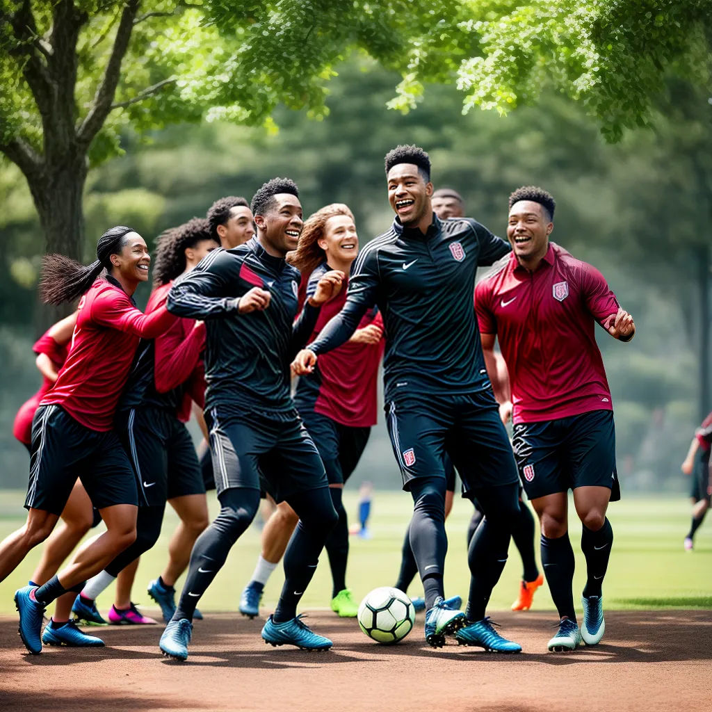 Fotos futebol amigos parque sorrisos competicao