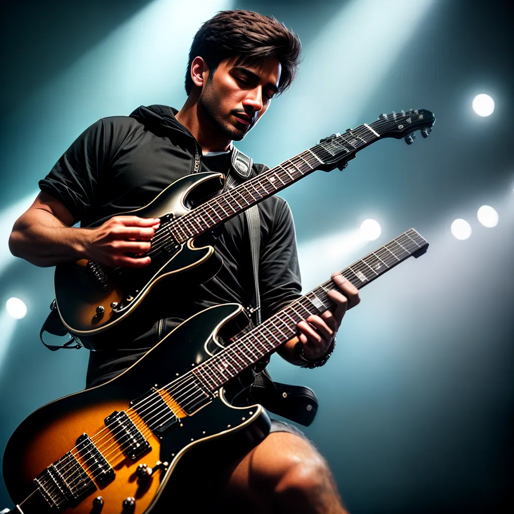 Fotos guitarrista multidao rebeliao