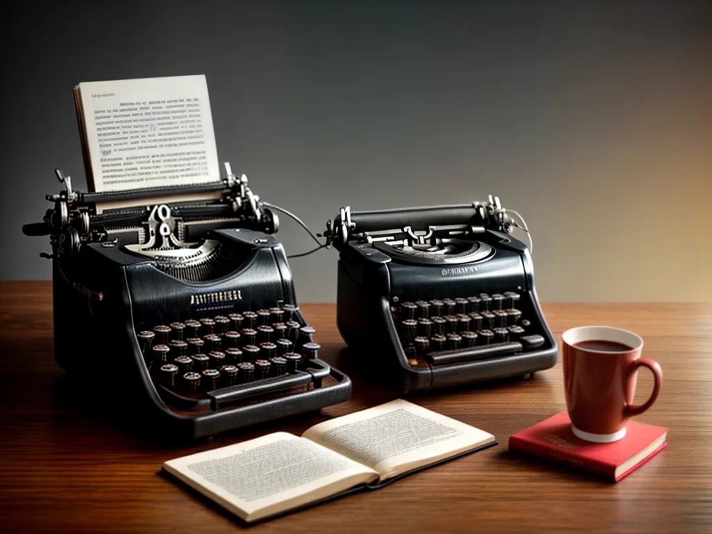 Fotos historiografia maquina escrever livros