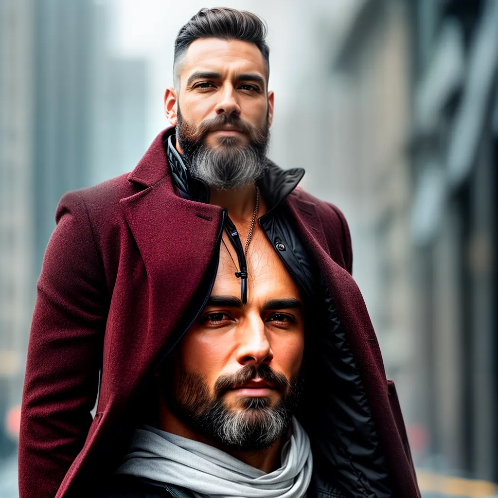 Fotos homem barba confiante masculinidade