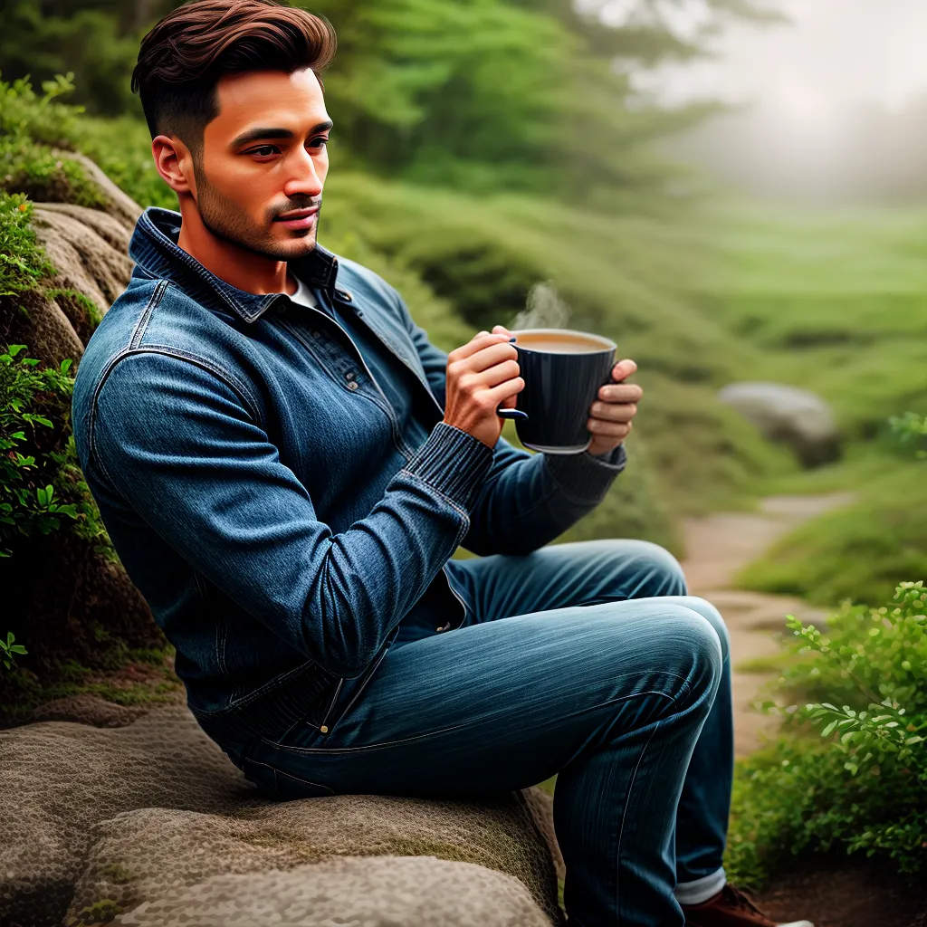 Os benefícios do chá para a iluminação da pele masculina 1 Fotos homem cha pele radiante natureza