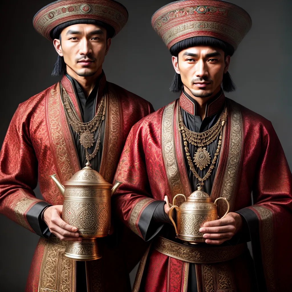 Fotos homem chapeu tatar samovar cores padroes