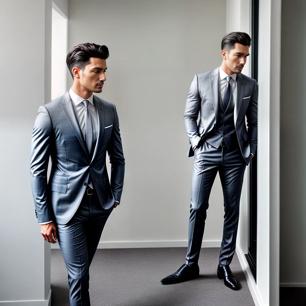 Fotos homem espelho ternos elegante