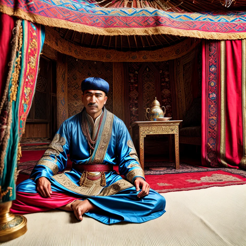 Fotos homem estilo yurt tartaro arco