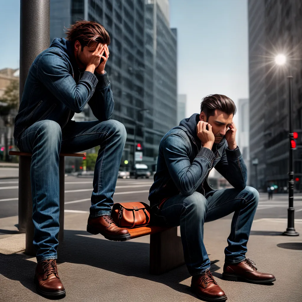 Fotos homem estresse sociedade apoio