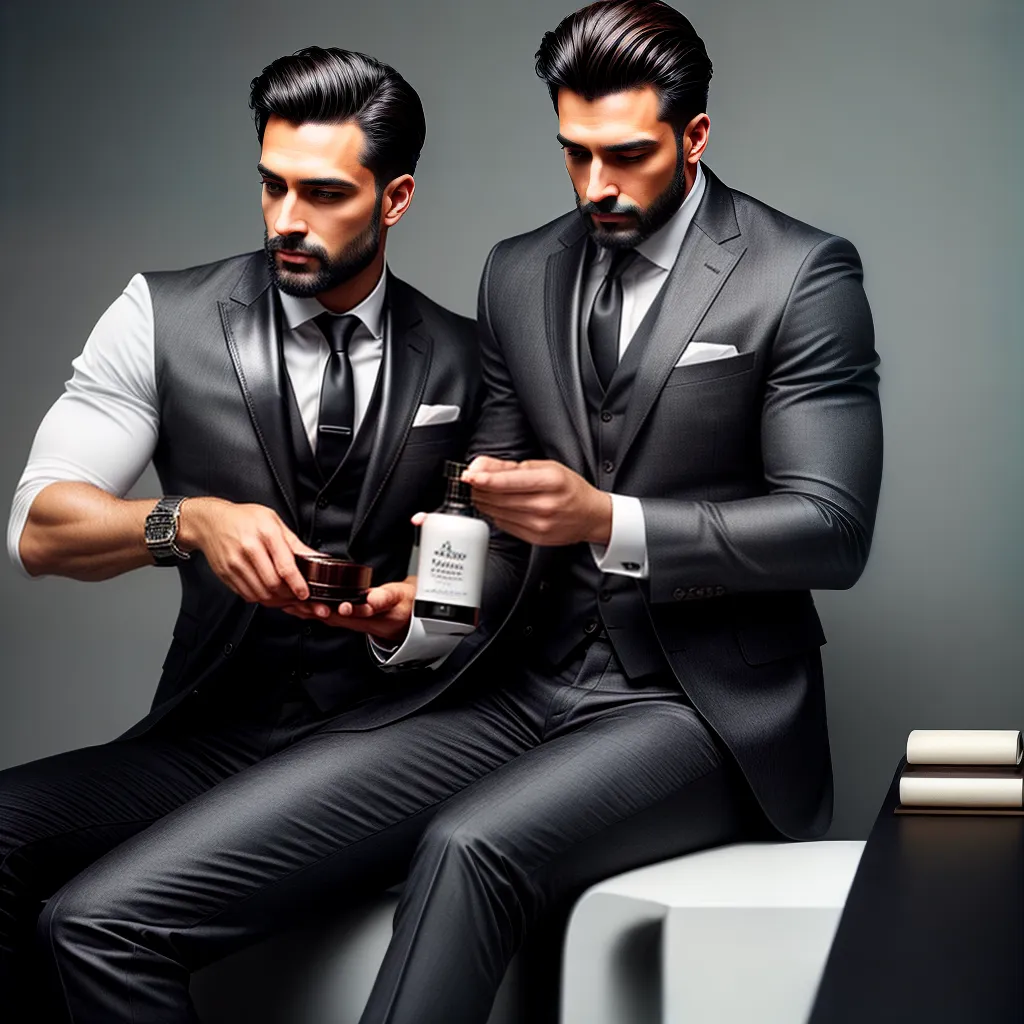 Fotos homem grooming bolsa couro preto