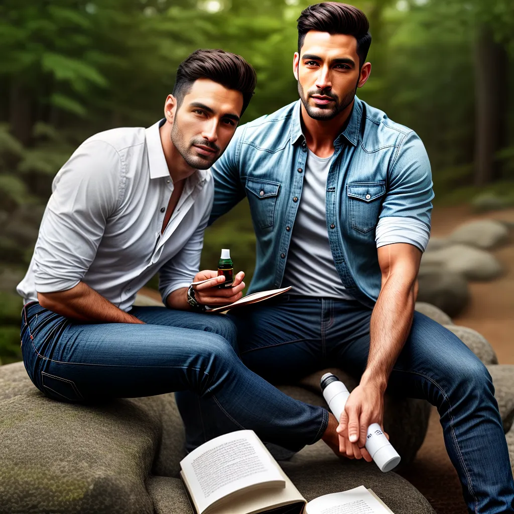 Aromaterapia: Benefícios dos Óleos Essenciais para a Saúde Masculina 2 Fotos homem leitura aromaterapia natureza