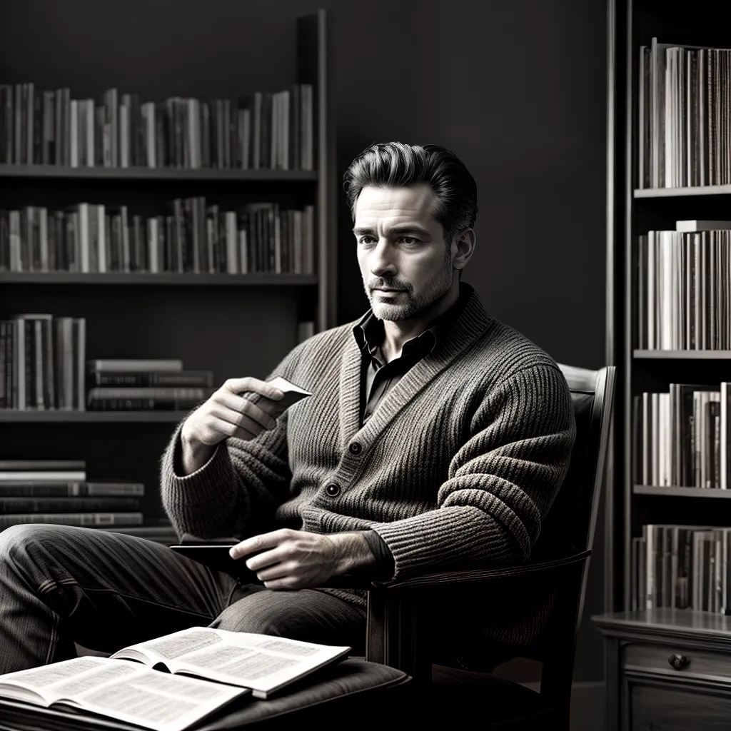 Fotos homem leitura musica classica