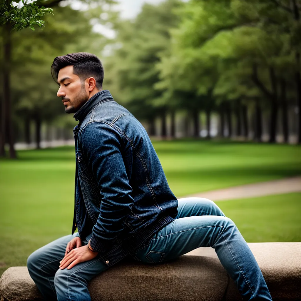 Descubra como cuidar da saúde mental masculina: um guia completo 1 Fotos homem meditando parque sol