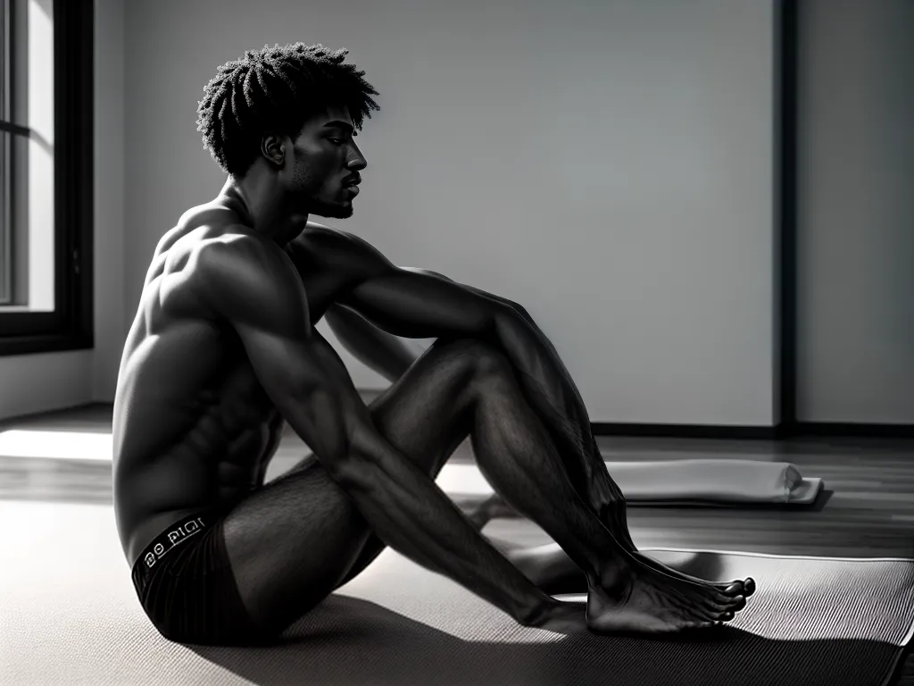 A simplicidade como caminho para o autoconhecimento masculino Fotos homem meditando preto branco
