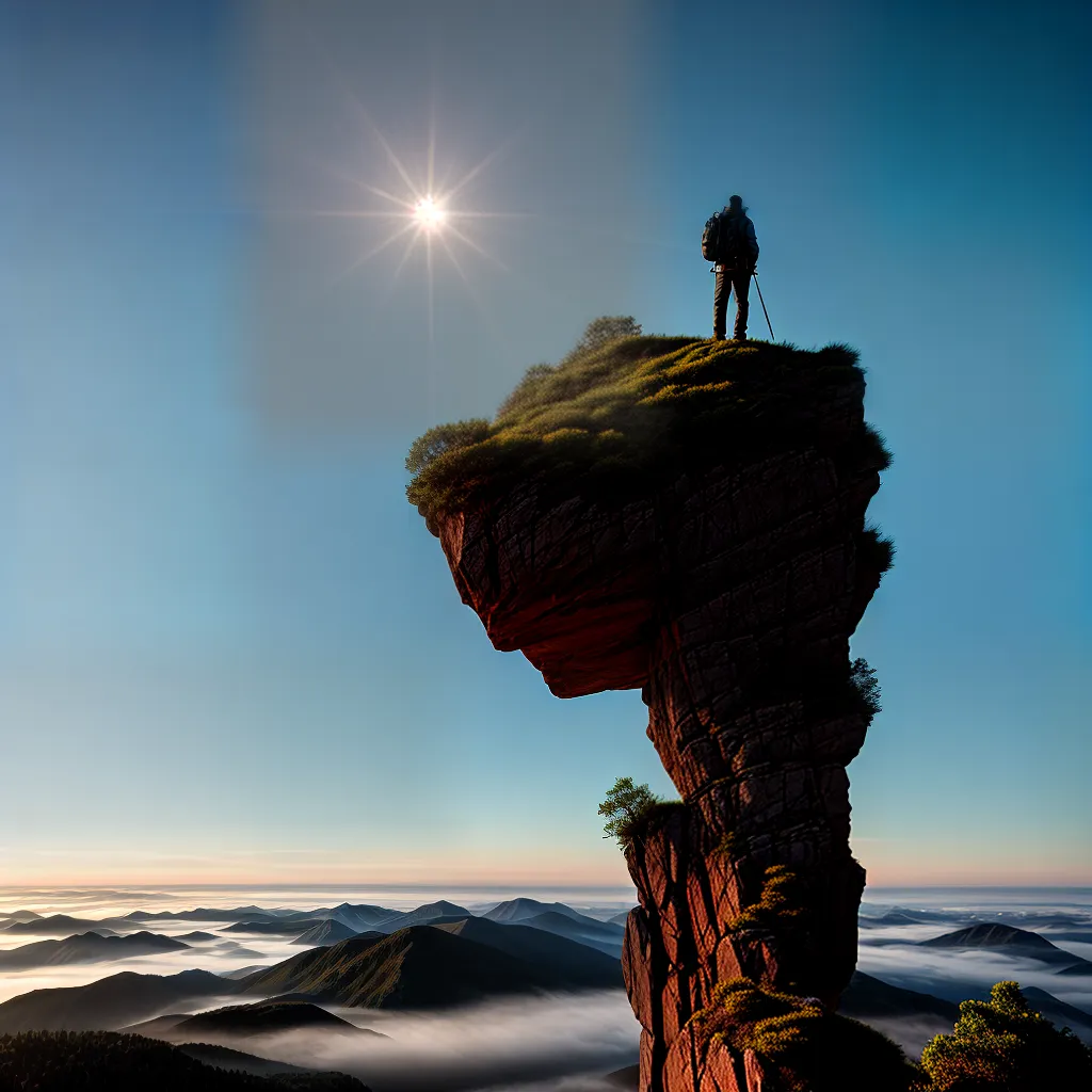 Fotos homem montanha conquista liberdade
