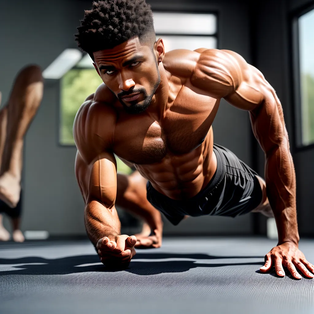 Fotos homem push ups saude musculos