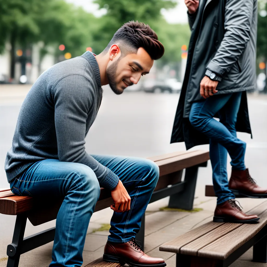 Fotos homem sozinho banco tristeza