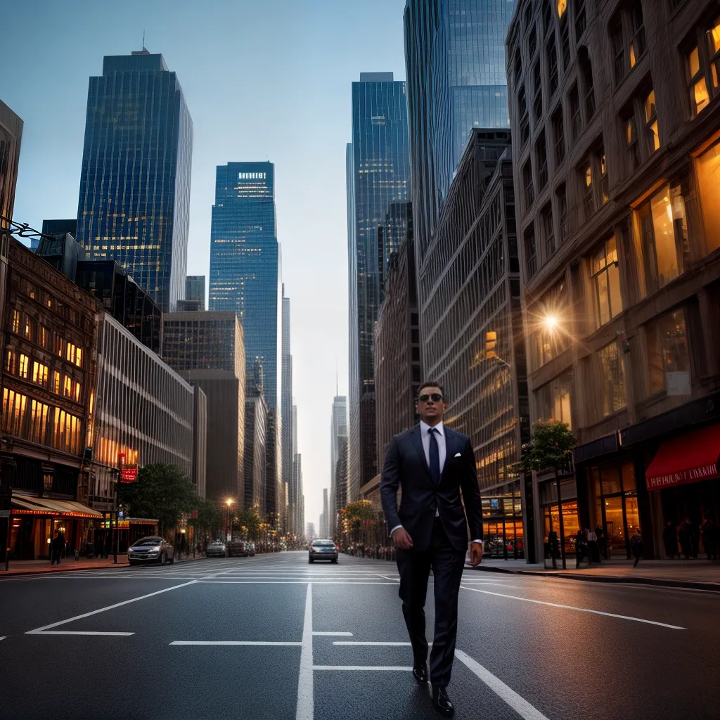 Competência masculina: como aprimorar suas habilidades profissionais 4 Fotos homem traje executivo andando cidade