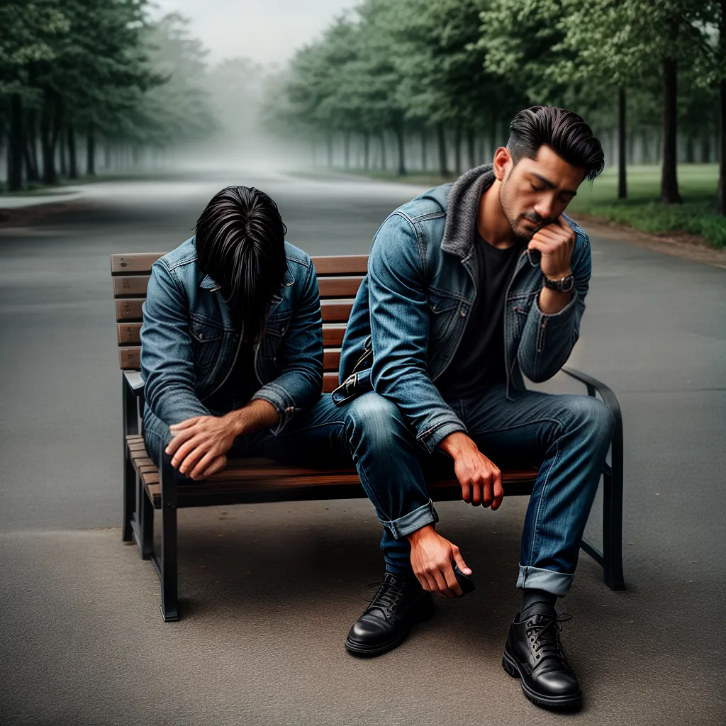 Fotos homem triste banco isolamento