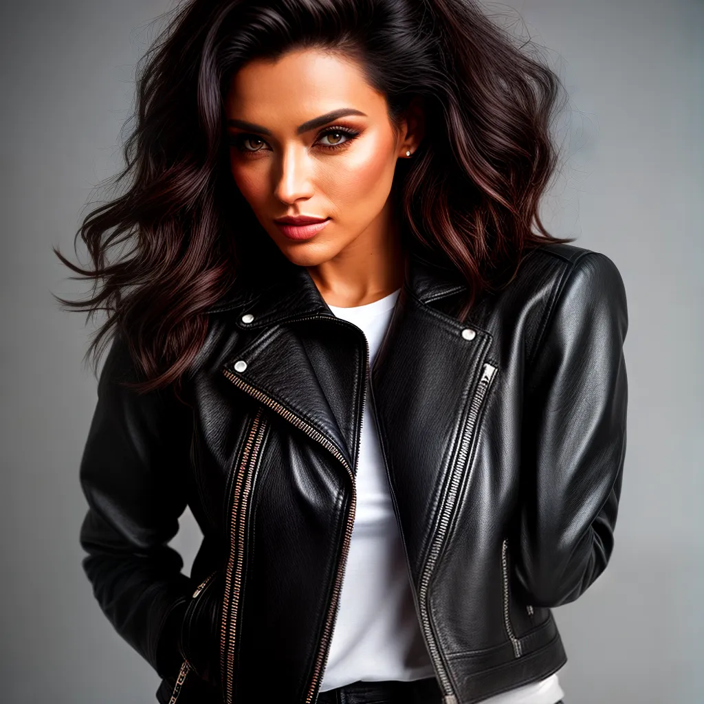 Fotos jaqueta couro preta ziper