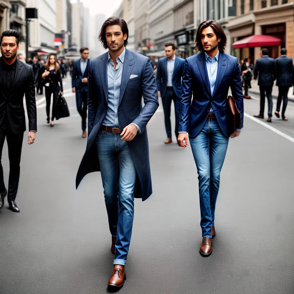 Fotos jeans homem versatilidade casual formal