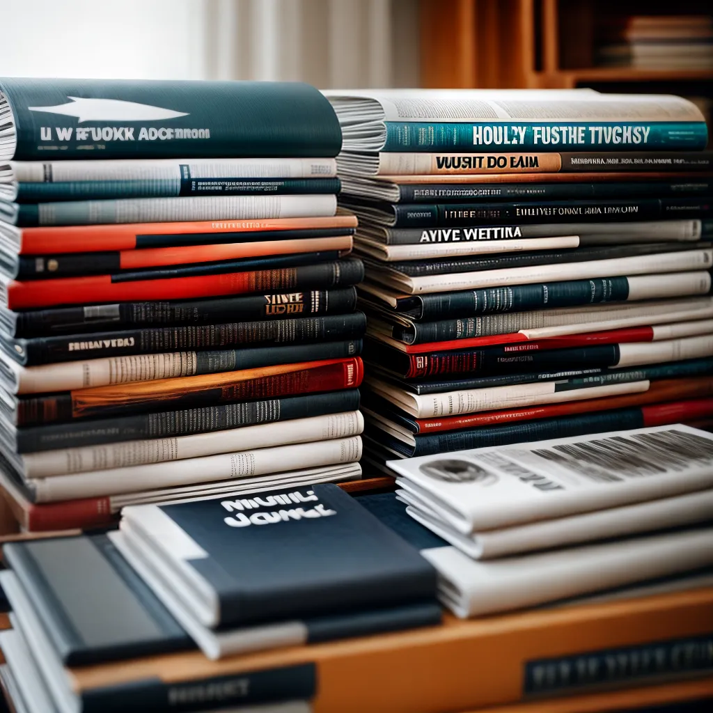 Fotos jornalista digitando jornais revistas