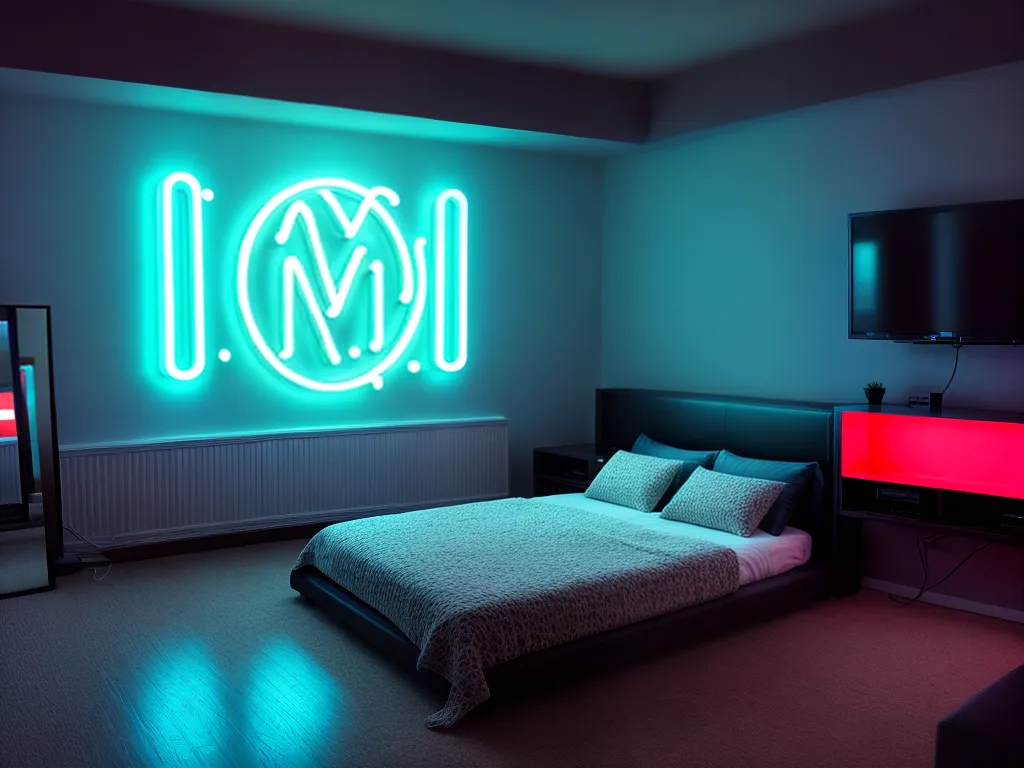 Como utilizar o néon na decoração de interiores Fotos letreiro neon sala moderna vibes positivas