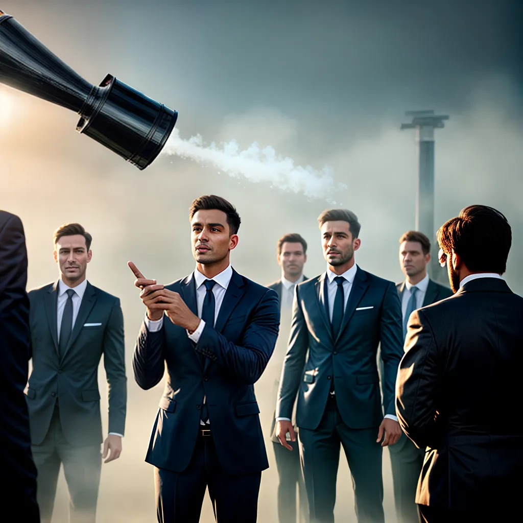 Fotos lideranca traje megafone multidao