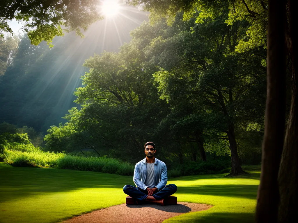 Por que a Meditação é Importante para a Saúde Mental Masculina Fotos meditacao homem natureza luz paz