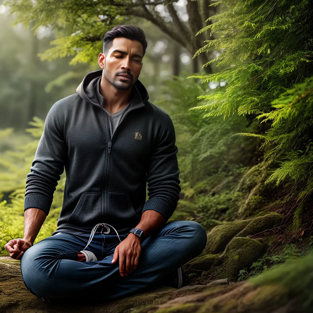 Fotos meditacao homem natureza serenidade 1