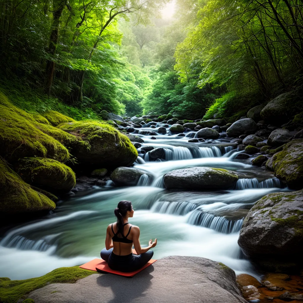 Fotos meditacao natureza serenidade equilibrio