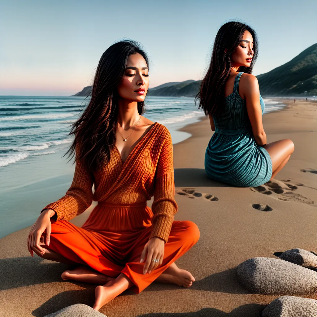 Como melhorar sua saúde mental e emocional através da meditação 2 Fotos meditacao praia por do sol