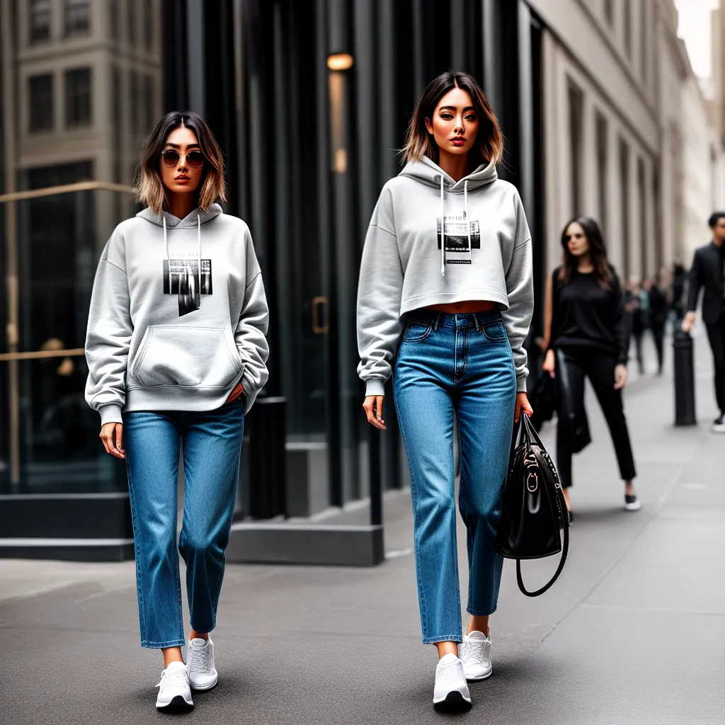 Fotos moletom cinza jeans sneakers alto