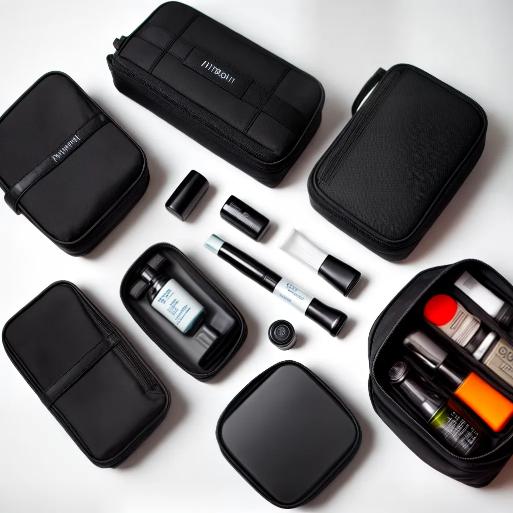 Fotos necessaire preta 5 itens higiene